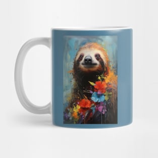 Sloth Portrait Painting Mug